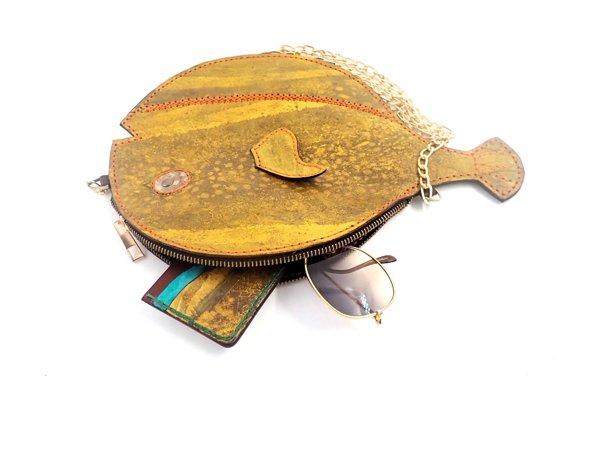 Sunshine pufferfish purse