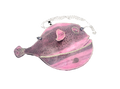 Pink pufferfish purse