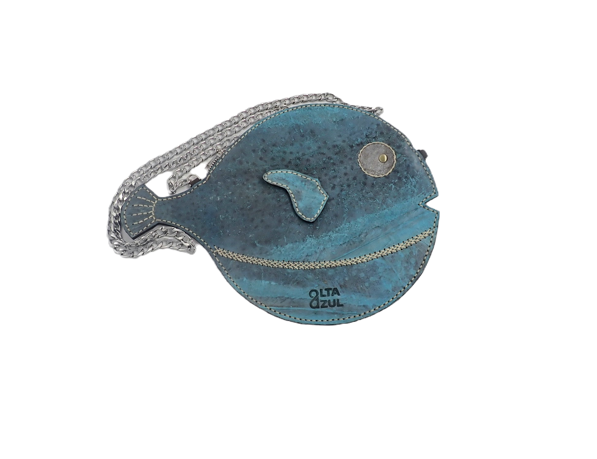 Azul pufferfish purse
